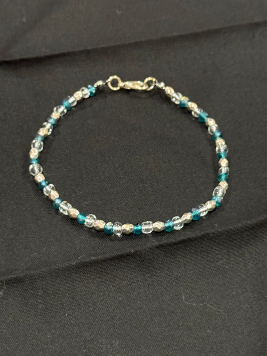 Blue and sliver bracelets