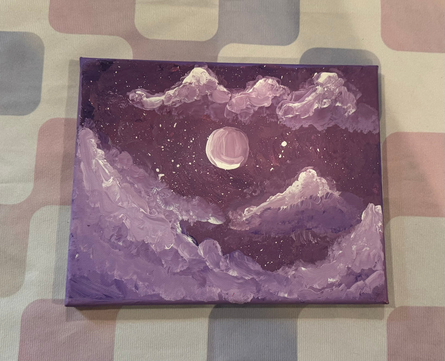 Purple Cloudy Night Sky