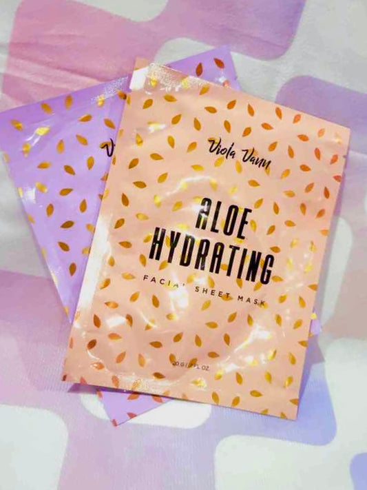 Collagen and Aloe face masks packet