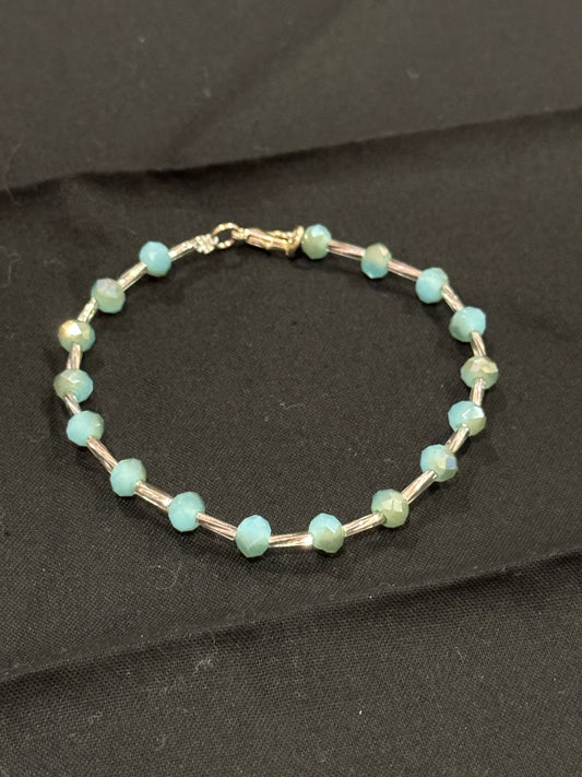Blue and sliver bracelets
